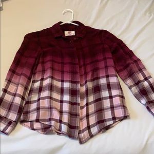 Justice Pink Ombré Long-sleeve Shirt